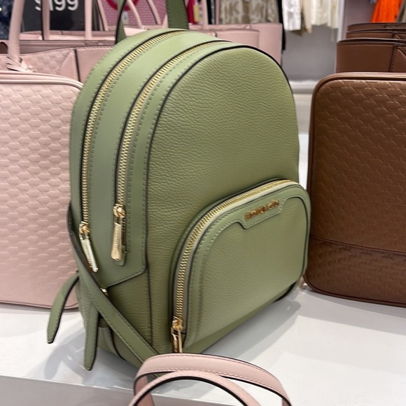 Michael Kors Handbags - Michael Kors Jaycee Medium Logo Backpack 
Light Sage